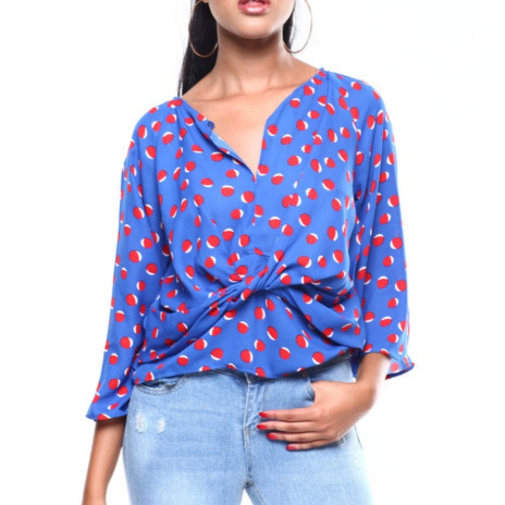 NWT - True Destiny Front Knot Blouse